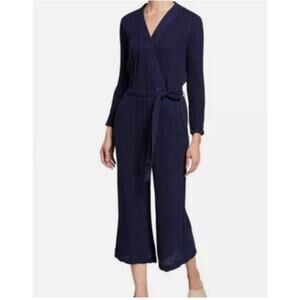 Sundry Belted Jumpsuit Cotton Gauze Navy NEW (size 3/L)